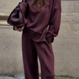 Valentina – Set in maglia con felpa morbida e pantaloni eleganti