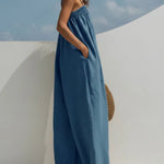 Tuta in Denim a Gamba Larga - Monica di Amora Moda, foto 3