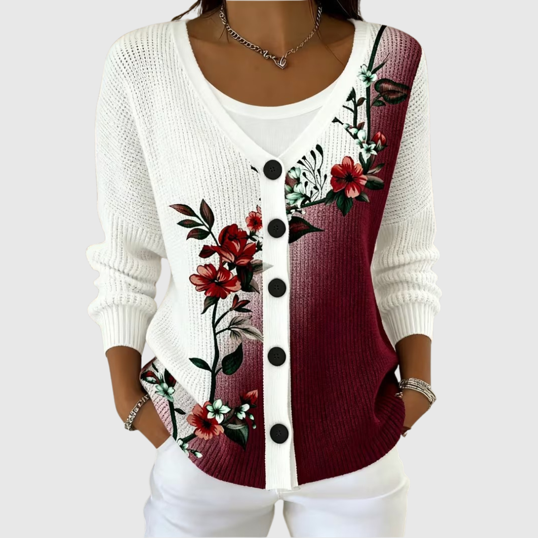 Cardigan in Maglia con Bottoni Comodo - Ida di Amora Moda