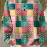 Maglione Patchwork in Rosa e Turchese - Nora di Amora Moda