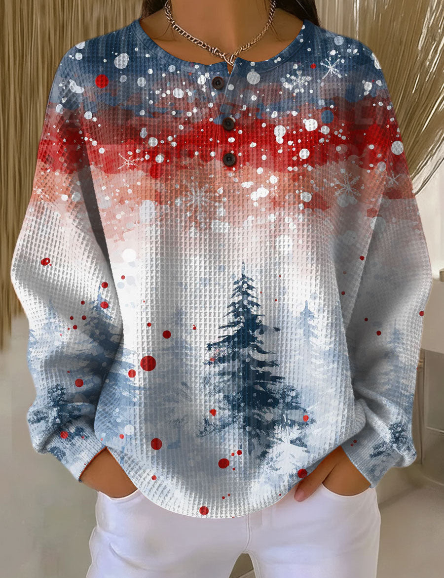 Maglione di Natale Azzurro Chiaro con Albero di Natale - Lea di Amora Moda