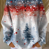 Maglione di Natale Azzurro Chiaro con Albero di Natale - Lea di Amora Moda