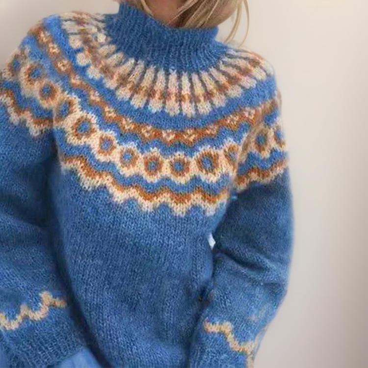 Maglione Vintage in blu - Carla di Amora Moda, foto 3
