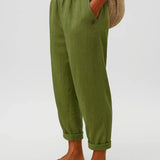 Edith | pantaloni leggeri in lino e cotone eleganti