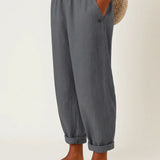 Edith | pantaloni leggeri in lino e cotone eleganti