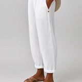 Edith | pantaloni leggeri in lino e cotone eleganti