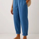 Edith | pantaloni leggeri in lino e cotone eleganti