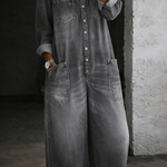 Tuta con Spalle Scoperte e Maniche Lunghe in grigio - Elena di Amora Moda, foto 5