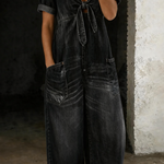 Tuta Corta a Maniche Corte con Scollo a V in nero - Nadia di Amora Moda, foto 5