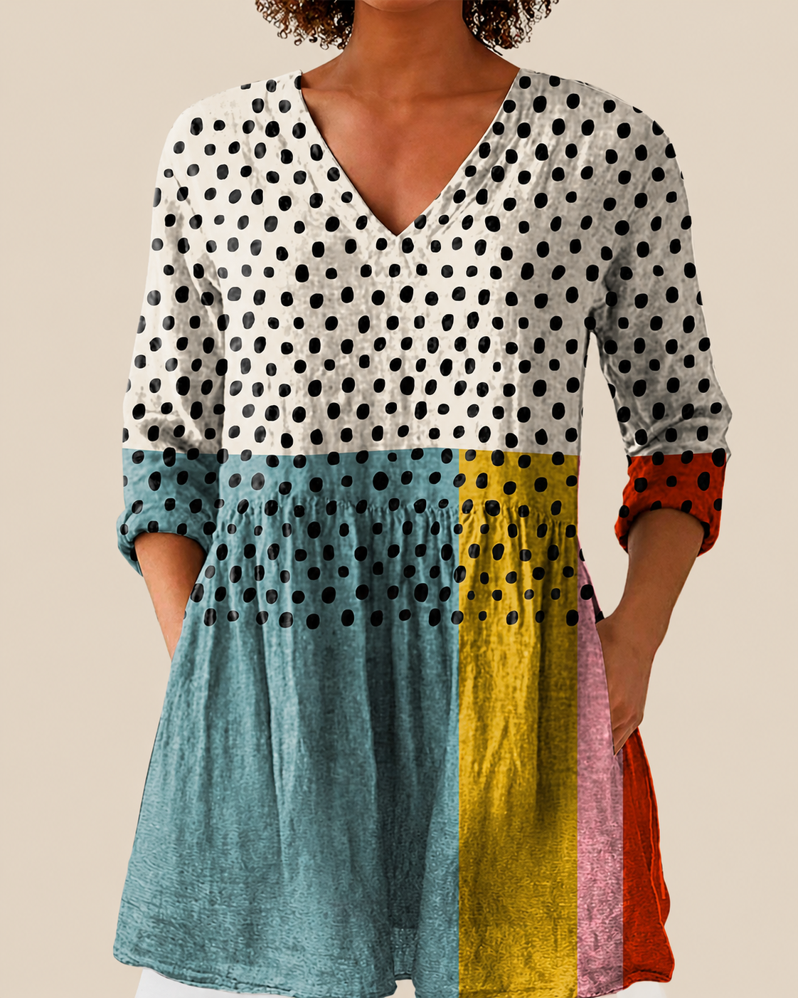 Blusa Lunga Stampata - Stefania di Amora Moda
