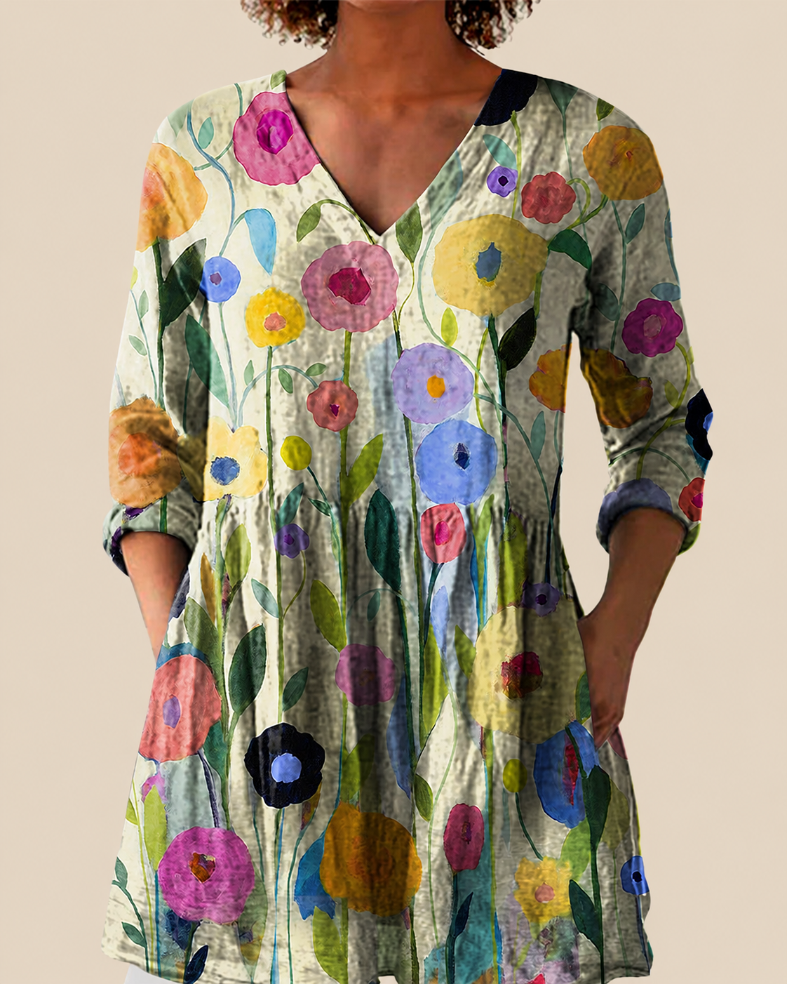 Blusa Lunga Stampata - Dafne di Amora Moda