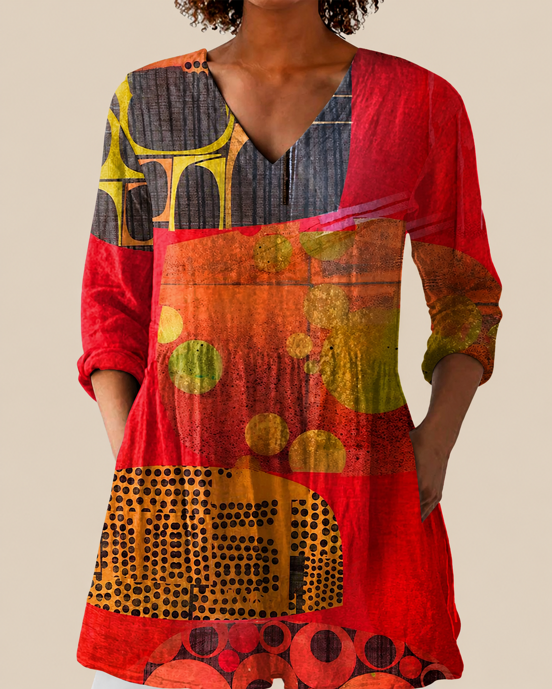 Blusa Lunga Stampata - Morena di Amora Moda