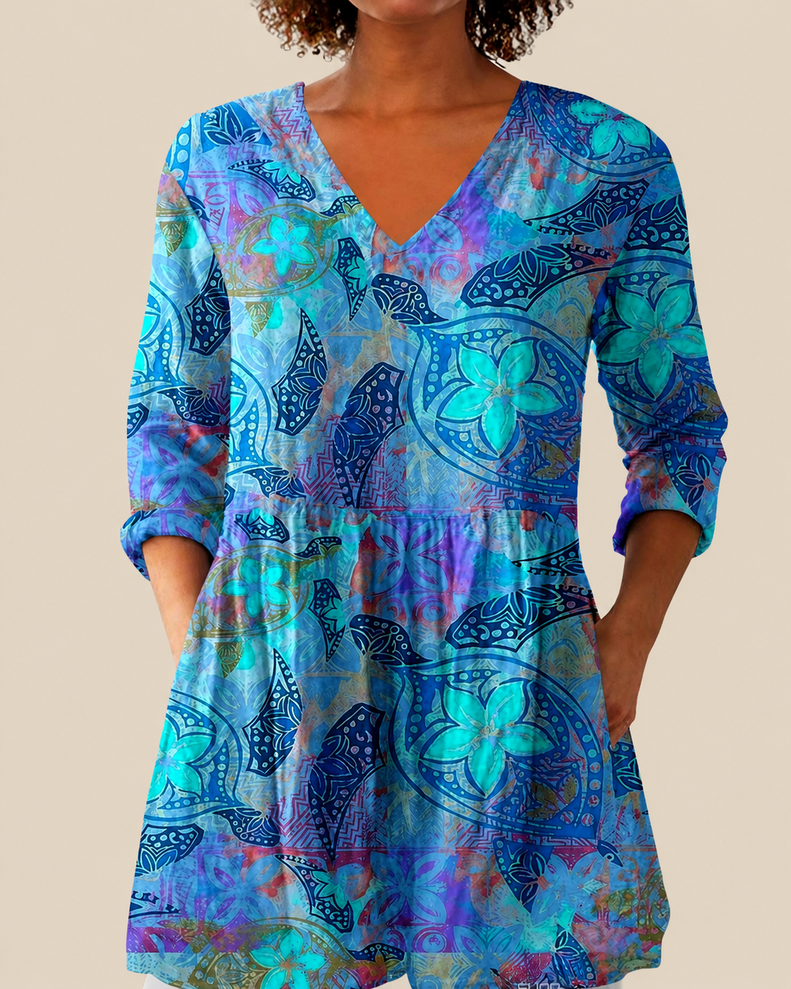 Blusa Lunga Stampata - Eliana di Amora Moda