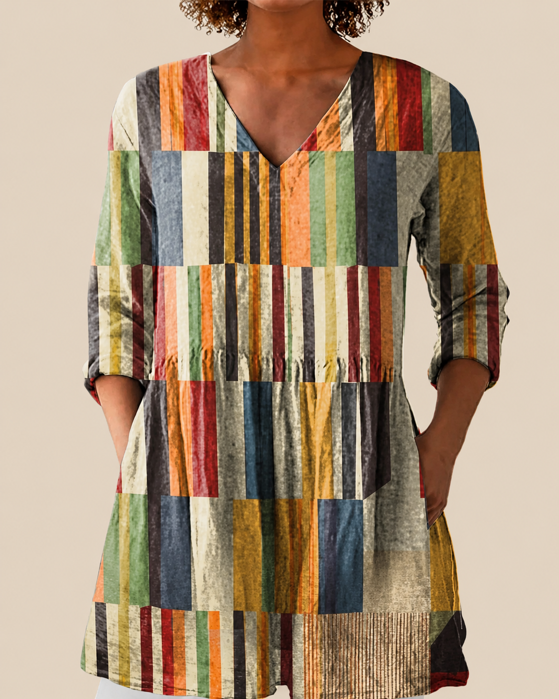 Blusa Lunga Stampata - Loretta di Amora Moda