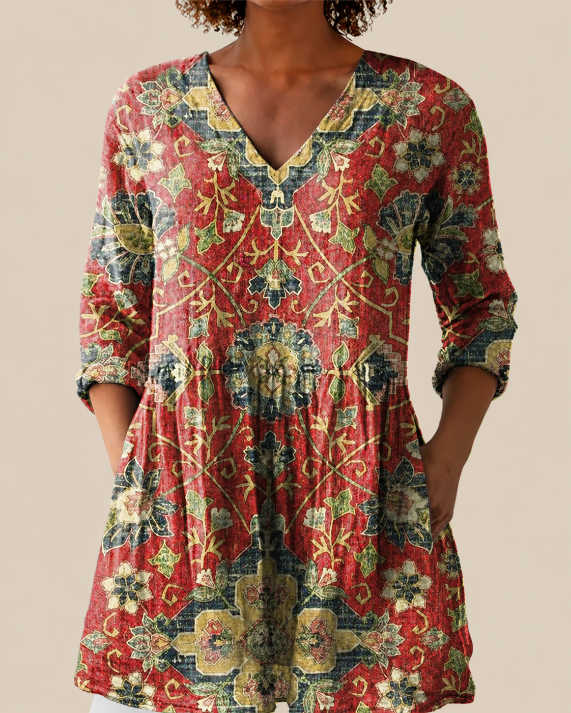 Blusa Lunga Stampata - Lavinia di Amora Moda