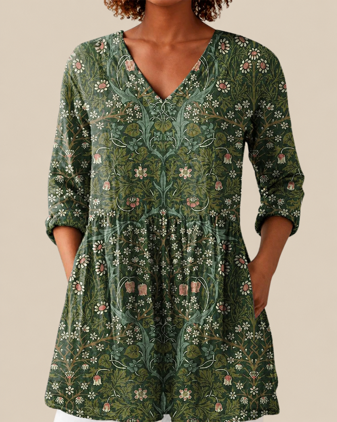 Blusa Lunga Stampata - Milena di Amora Moda