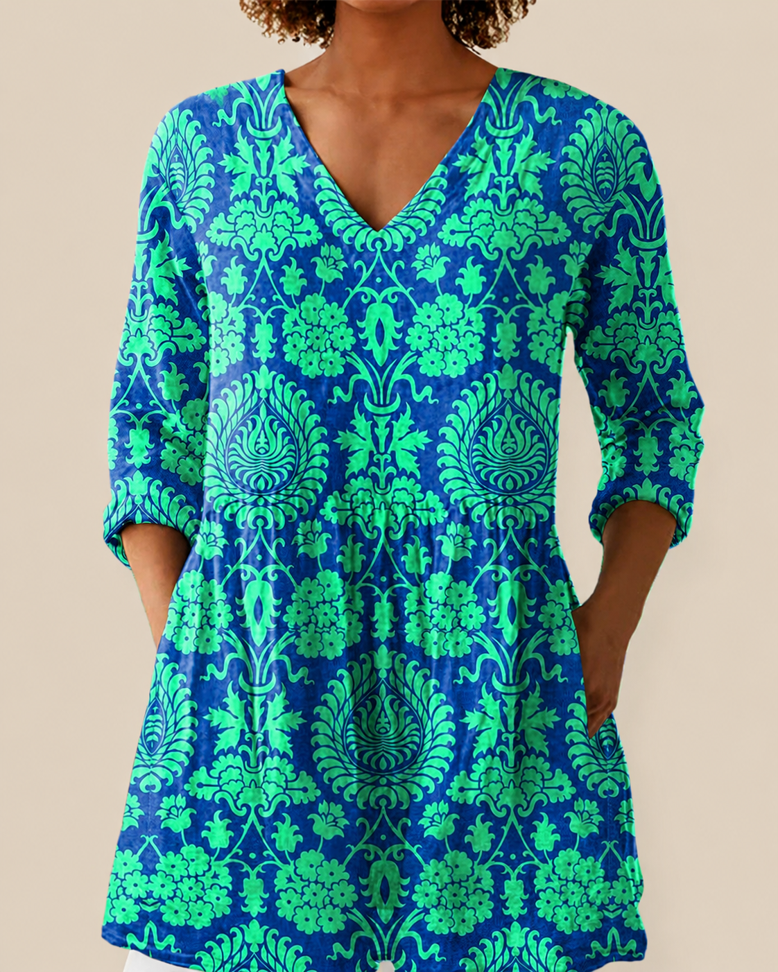 Blusa Lunga Stampata - Evelina di Amora Moda