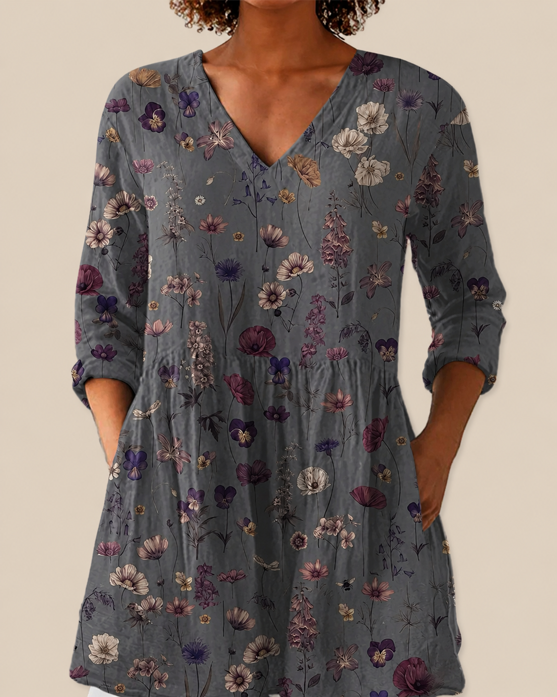 Blusa Lunga Stampata - Tamara di Amora Moda