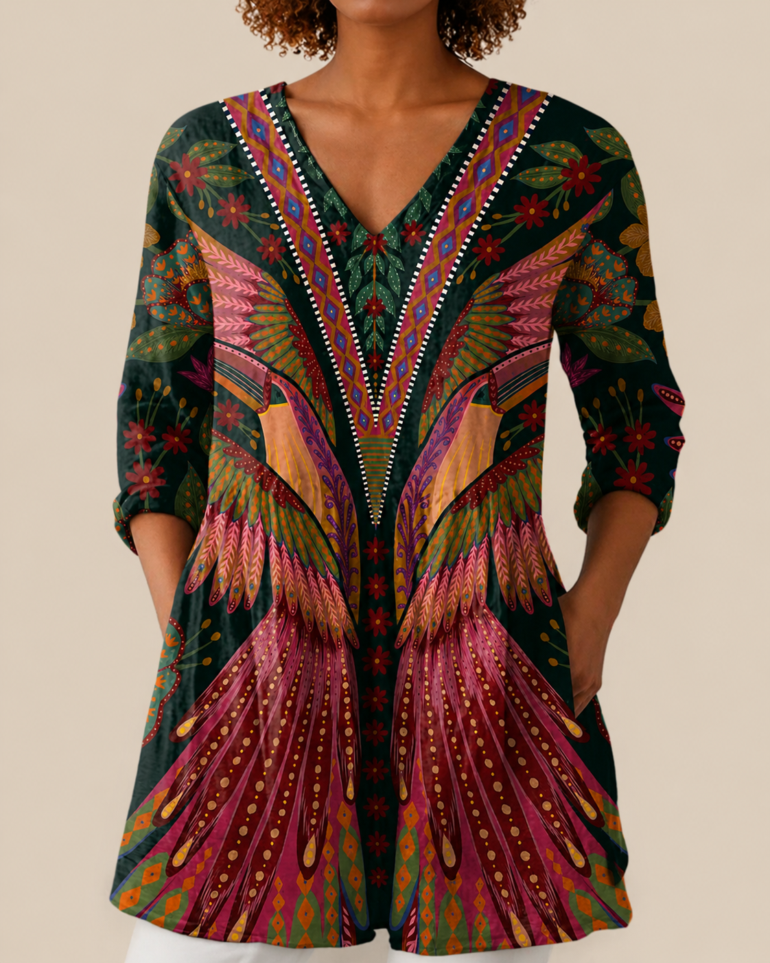 Blusa Lunga Stampata - Norma di Amora Moda