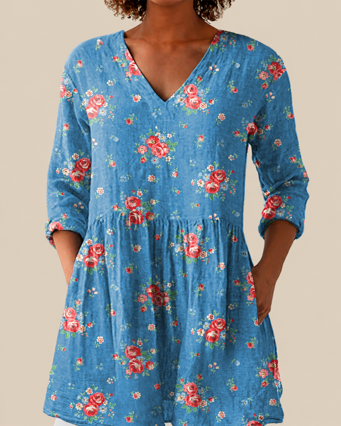 Blusa Lunga Stampata - Lucilla di Amora Moda