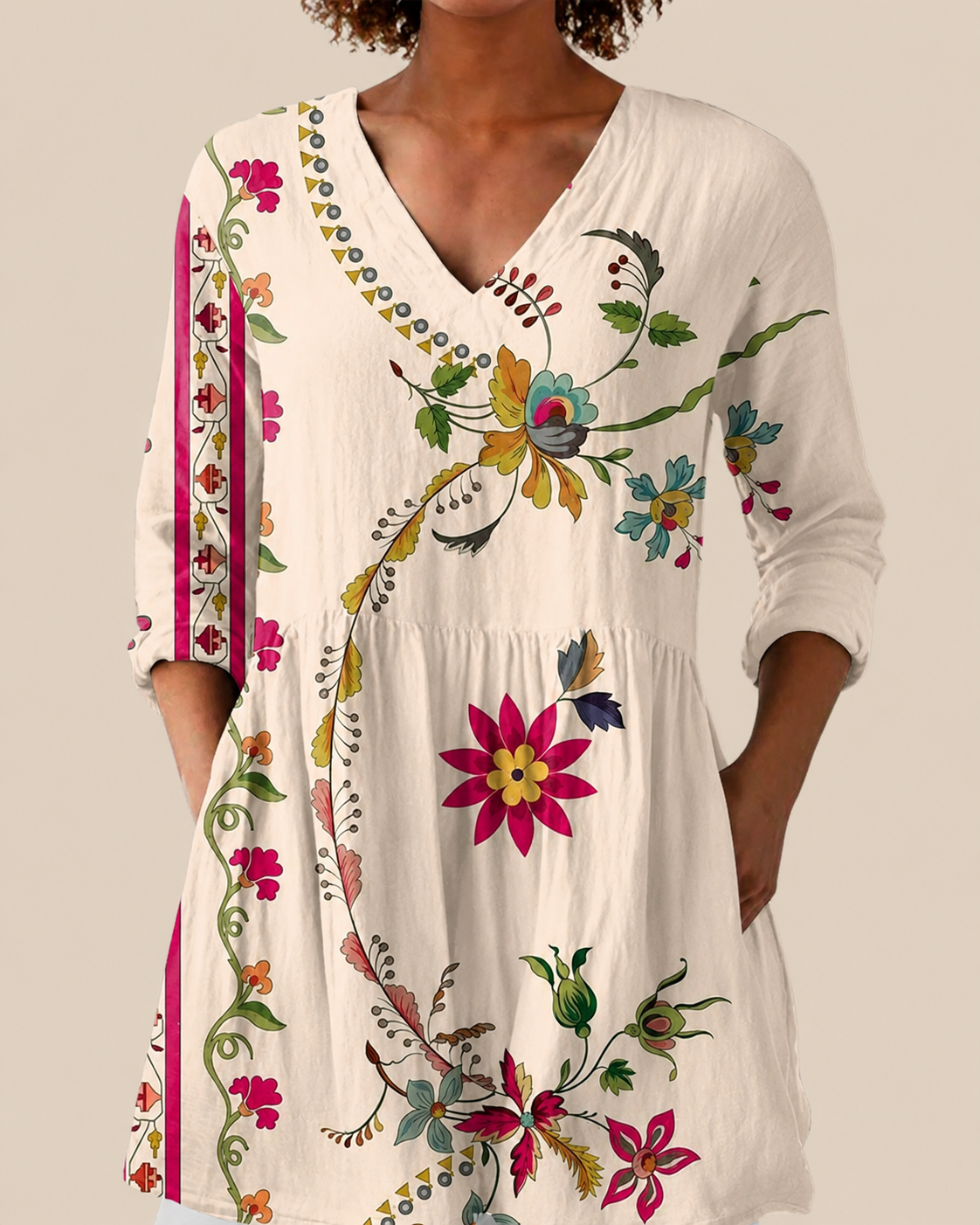 Blusa Lunga Stampata - Gioia di Amora Moda