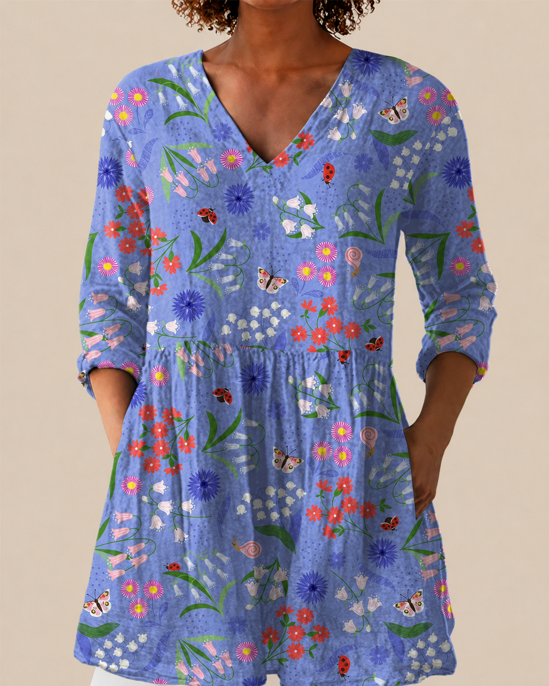 Blusa Lunga Stampata - Doriana di Amora Moda