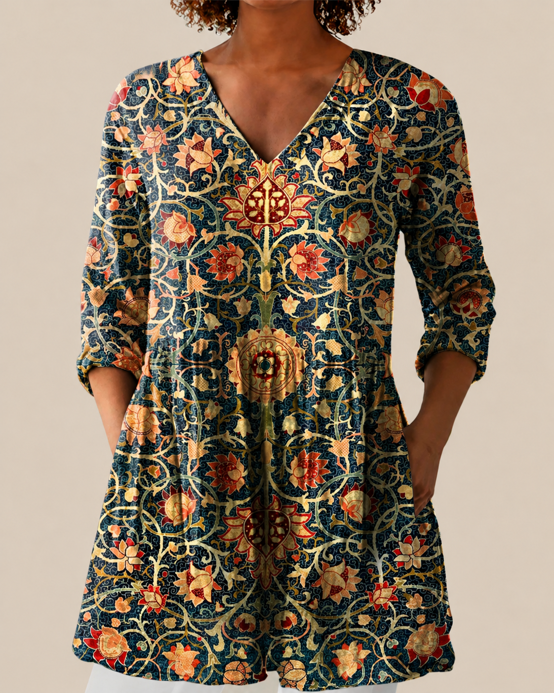 Blusa Lunga Stampata - Gabriella di Amora Moda