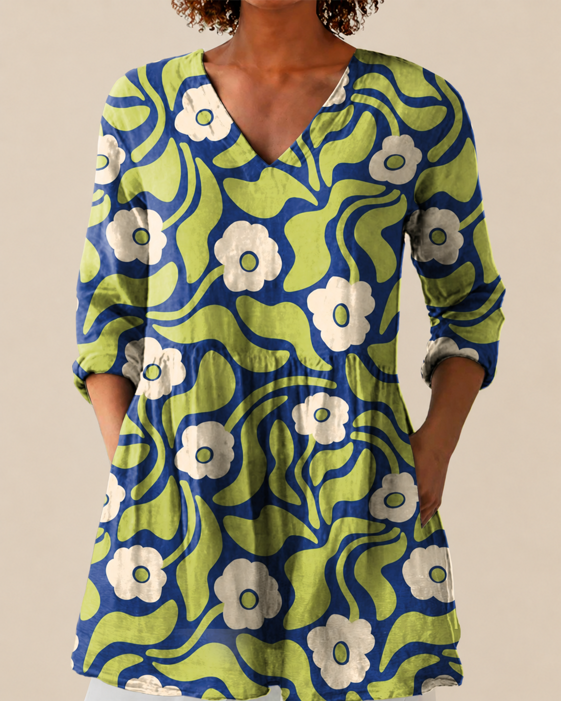 Blusa Lunga Stampata - Ada di Amora Moda