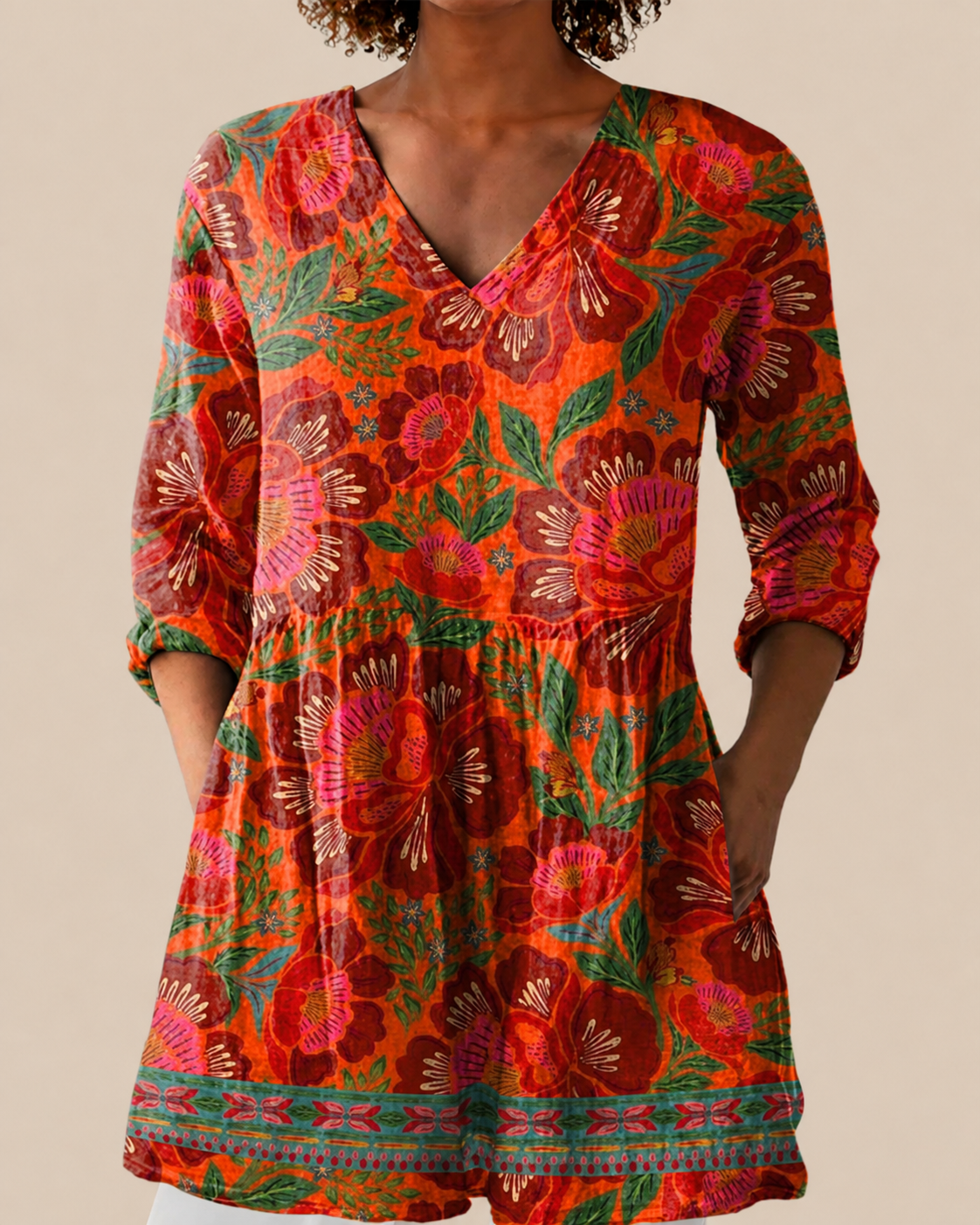 Blusa Lunga Stampata - Melissa di Amora Moda