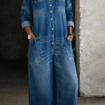 Salopette in Denim con Spalle Scoperte - Silvana di Amora Moda
