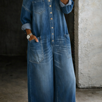 Salopette in Denim con Spalle Scoperte - Silvana di Amora Moda, foto 4