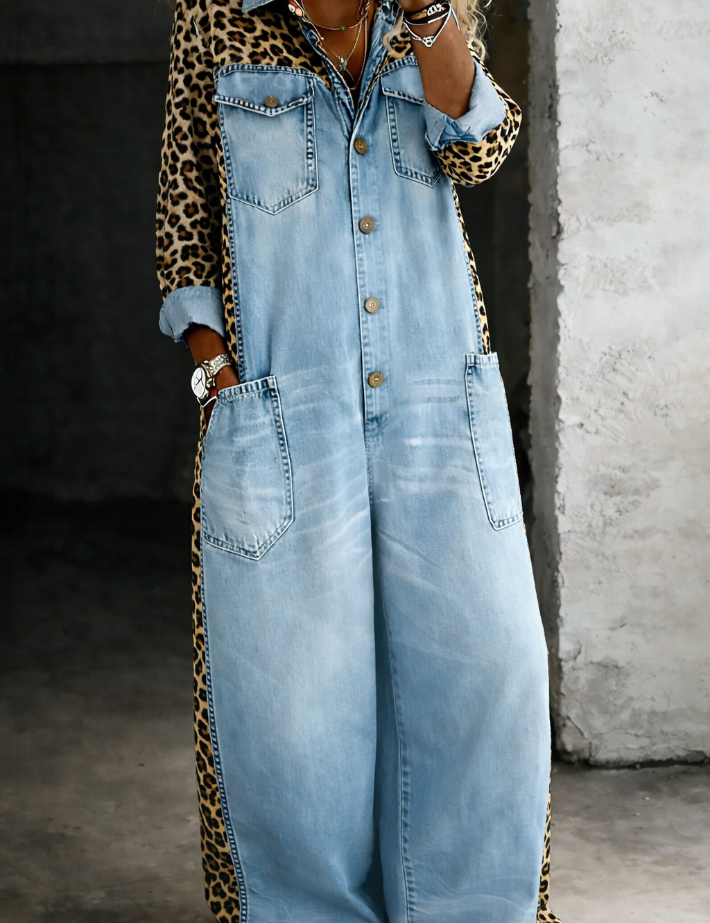 Tuta in Denim - Amalia di Amora Moda