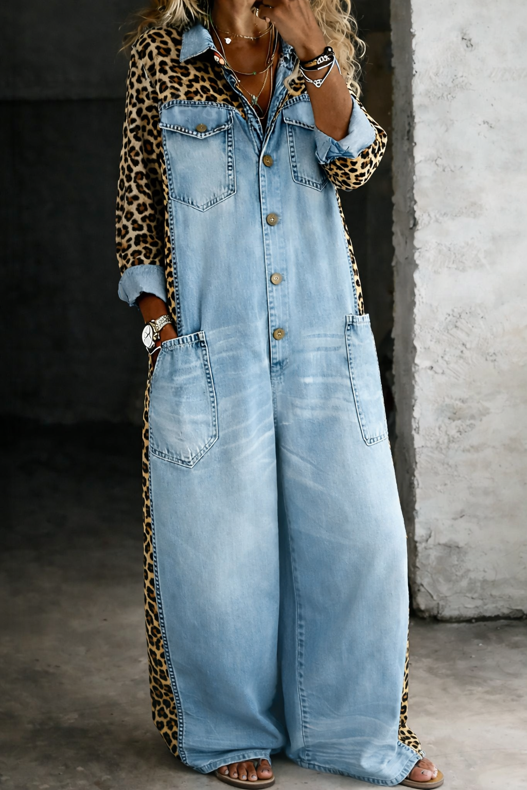 Tuta in Denim - Amalia di Amora Moda