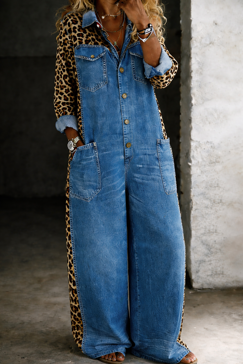 Tuta in Denim - Amalia di Amora Moda, foto 3