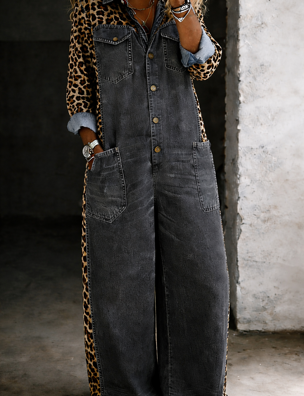 Tuta in Denim - Amalia di Amora Moda, foto 4