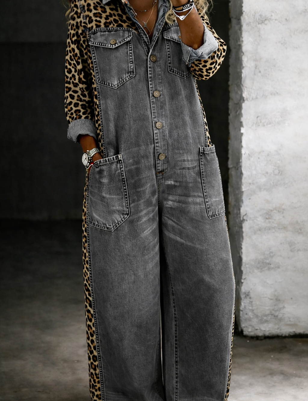 Tuta in Denim - Amalia di Amora Moda, foto 5