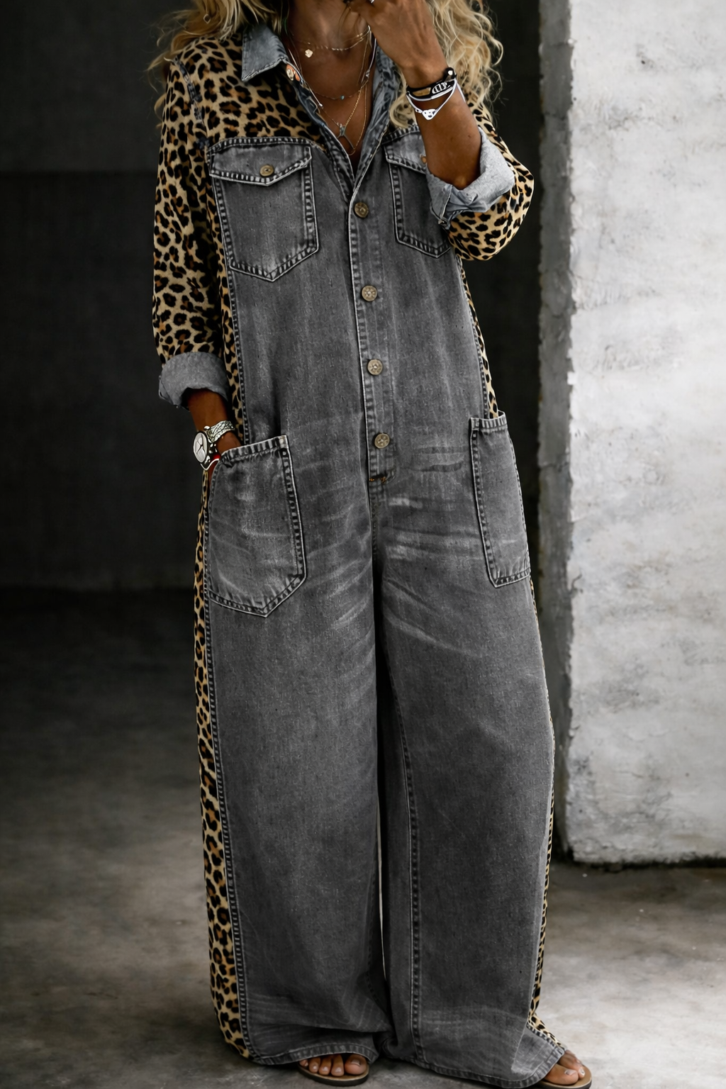 Tuta in Denim - Amalia di Amora Moda, foto 5
