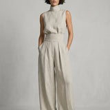 Completo con Canotta senza Maniche in beige - Noemi di Amora Moda