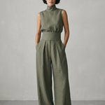 Completo con Canotta senza Maniche in verde militare - Noemi di Amora Moda, foto 2