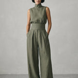 Completo con Canotta senza Maniche in verde militare - Noemi di Amora Moda, foto 2