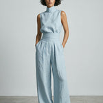 Completo con Canotta senza Maniche in azzurro chiaro - Noemi di Amora Moda, foto 3