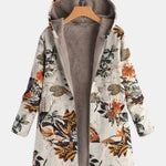 Cappotto Boho-Sherpa con Cappuccio e Motivo Floreale - Elena di Amora Moda, foto 2