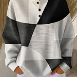 Pullover Patchwork in Nero e Bianco - Carmela di Amora Moda
