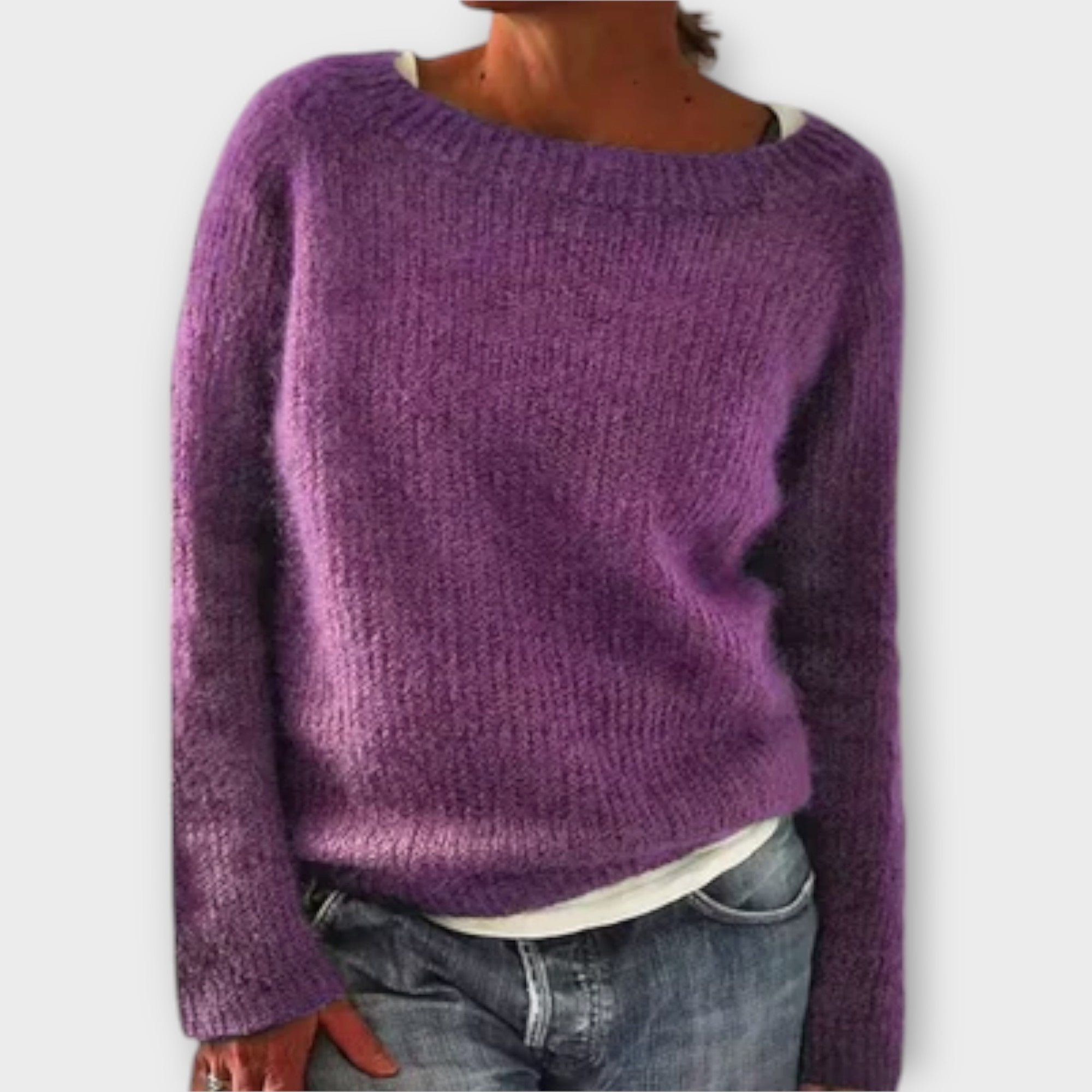 Maglione Vintage in viola - Ottavia di Amora Moda, foto 2