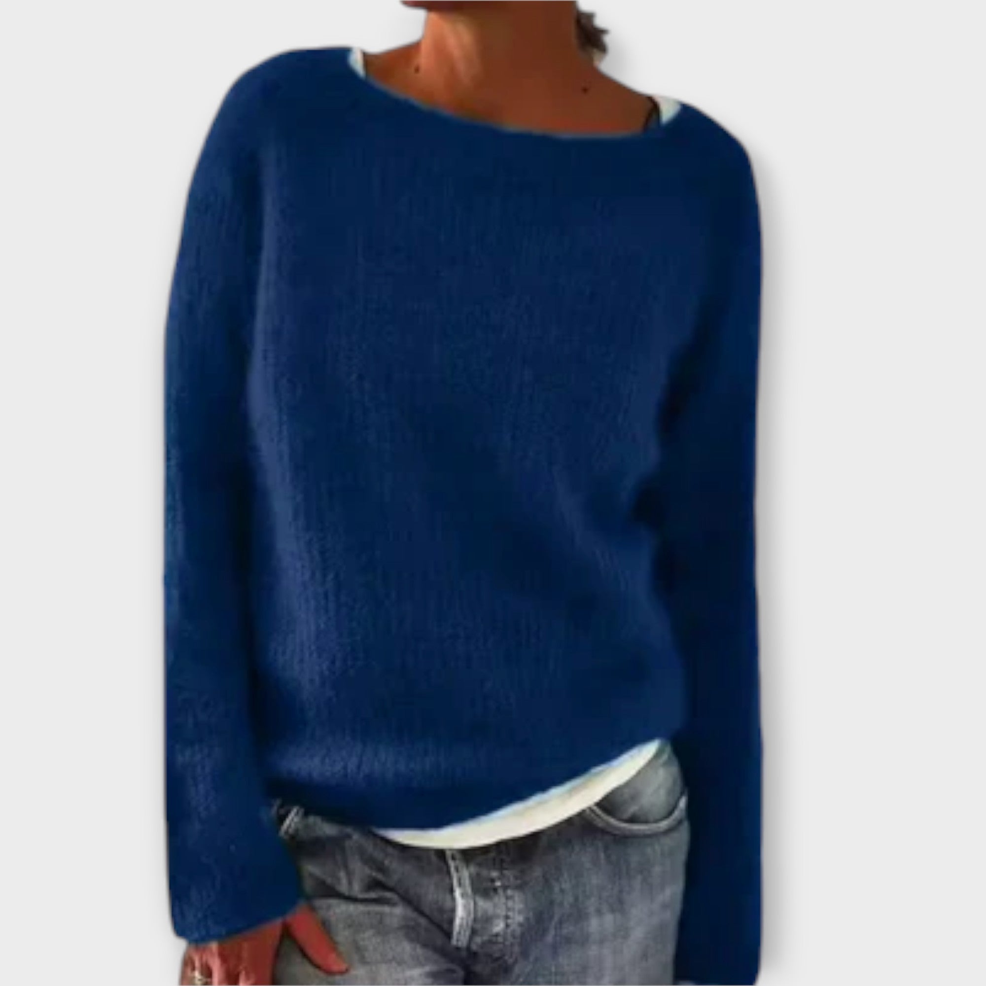 Maglione Vintage in blu - Ottavia di Amora Moda, foto 4