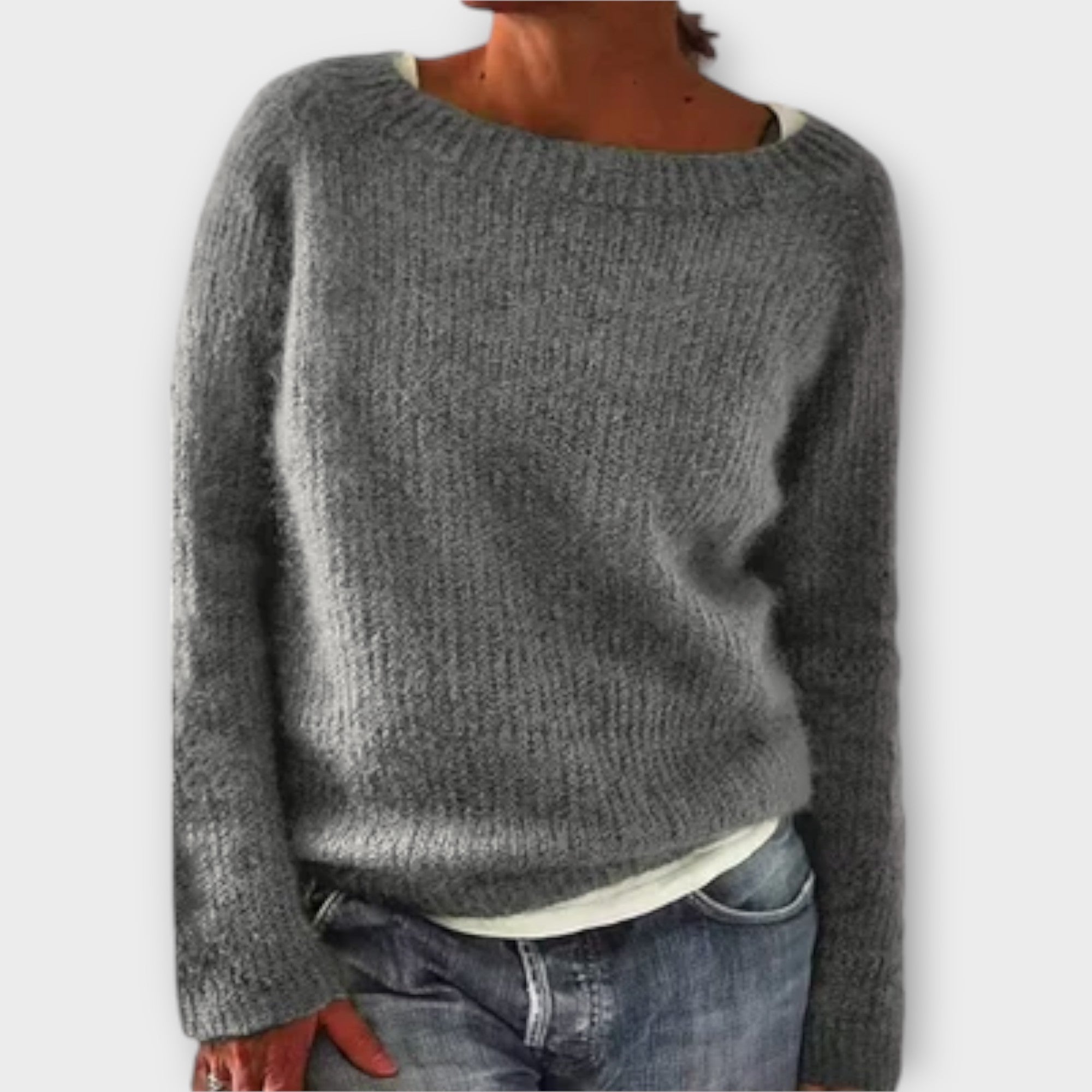 Maglione Vintage in grigio - Ottavia di Amora Moda, foto 6