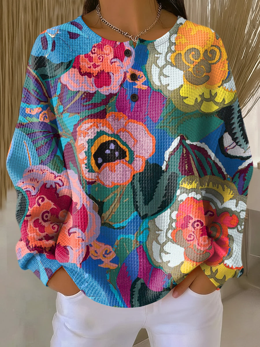 Maglione con Grandi Fiori - Lucilla di Amora Moda