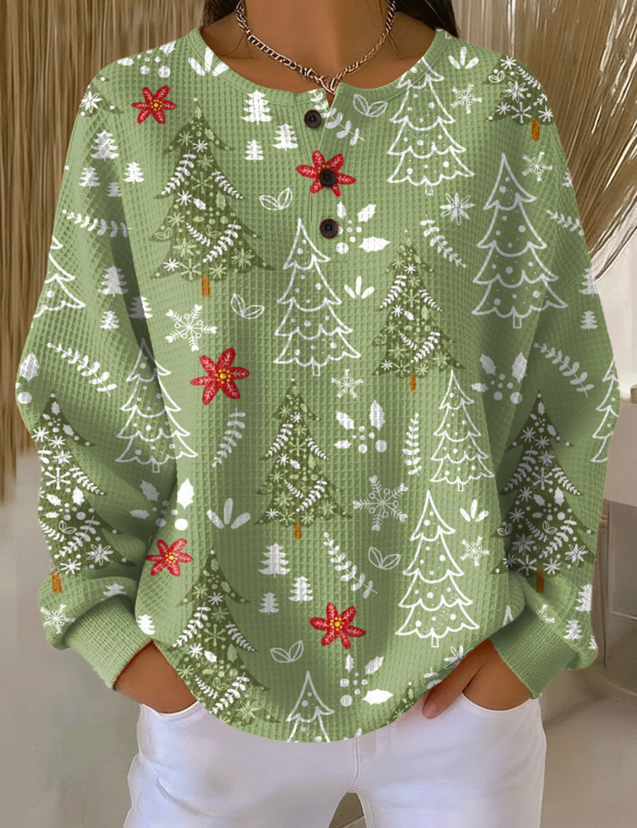 Maglione di Natale Verde con Abeti - Annalisa di Amora Moda