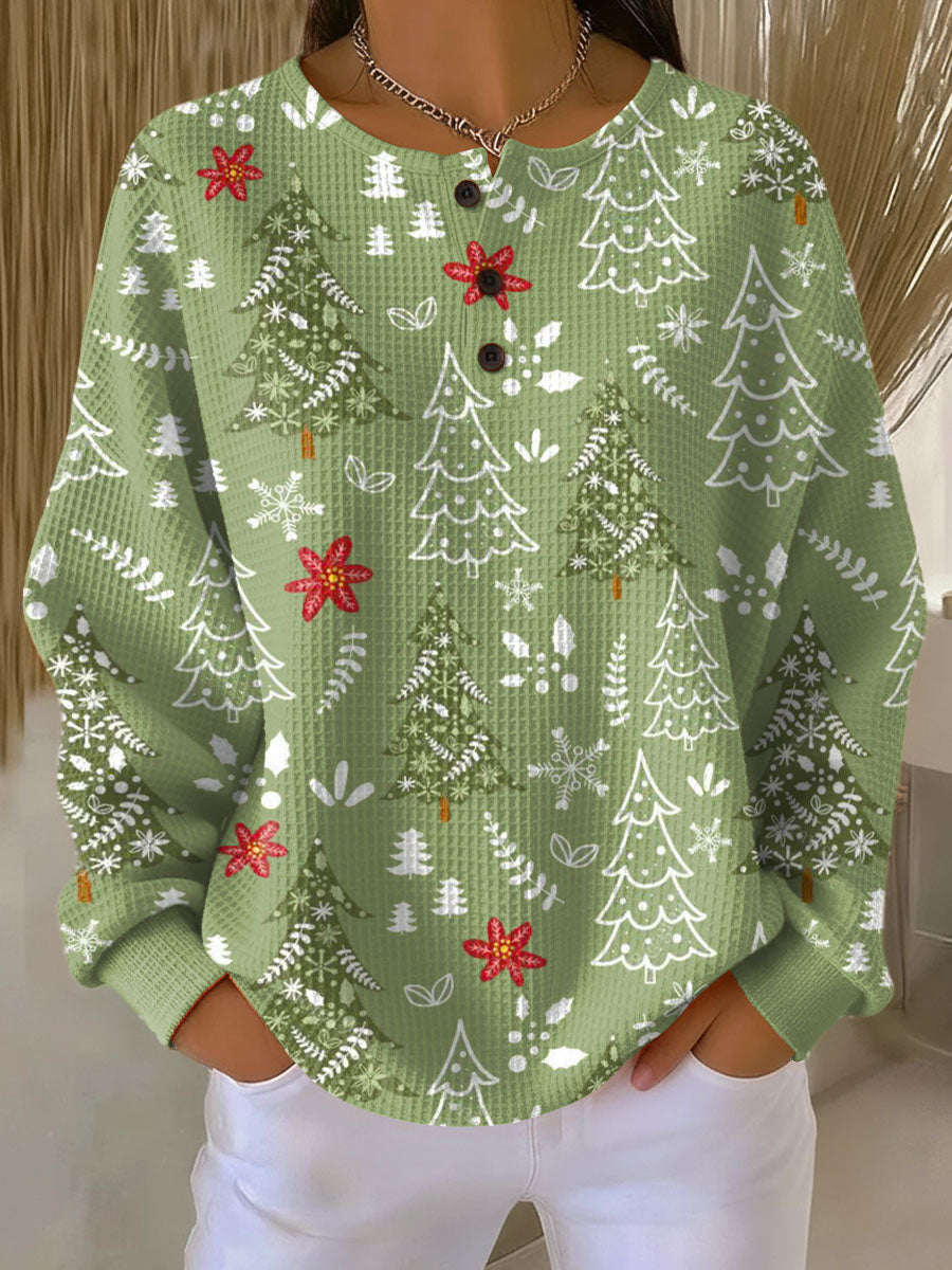 Maglione di Natale Verde con Abeti - Annalisa di Amora Moda