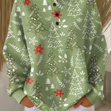 Maglione di Natale Verde con Abeti - Annalisa di Amora Moda